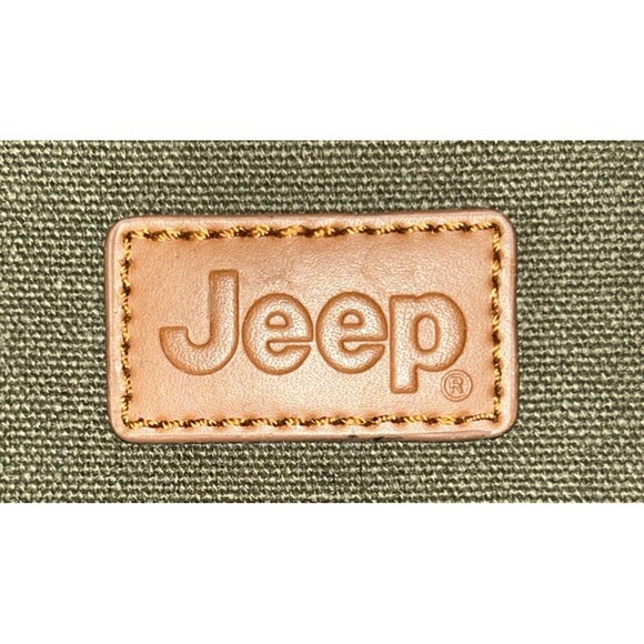 Jeep Owners Manual Case Holder Pouch OEM Forest Military Green Tan Logo - Picture 3 of 6